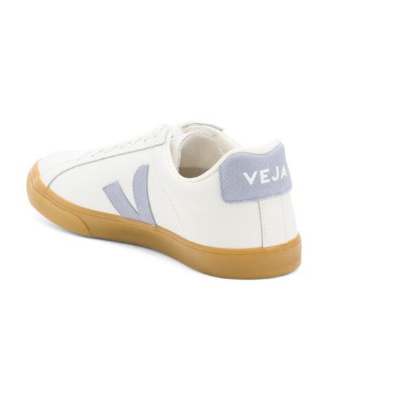 VEJA White/Blue Made In Brazil Leather Esplar Sneakers - Picture 2 of 2
